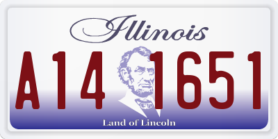 IL license plate A141651