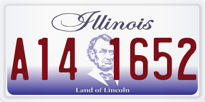 IL license plate A141652