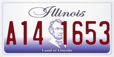 IL license plate A141653