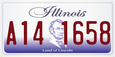 IL license plate A141658