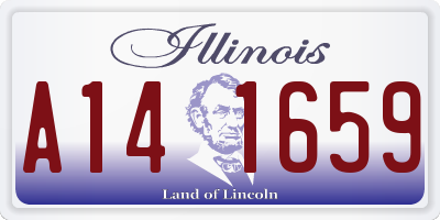 IL license plate A141659
