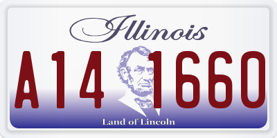 IL license plate A141660