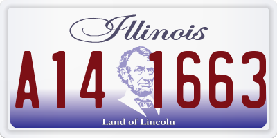 IL license plate A141663