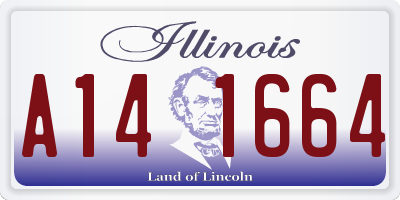 IL license plate A141664