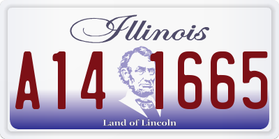 IL license plate A141665
