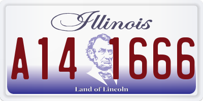 IL license plate A141666