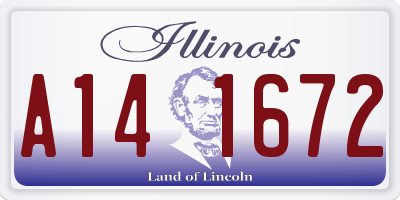 IL license plate A141672