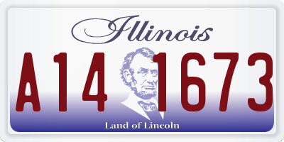 IL license plate A141673