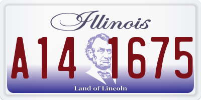 IL license plate A141675