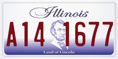 IL license plate A141677