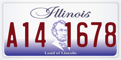IL license plate A141678