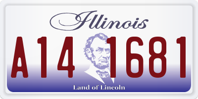 IL license plate A141681