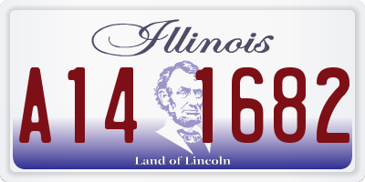 IL license plate A141682