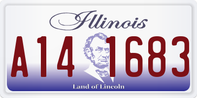 IL license plate A141683