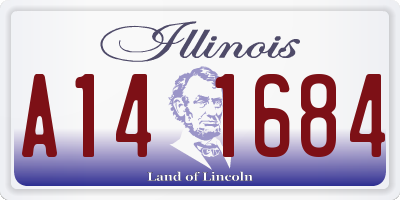 IL license plate A141684