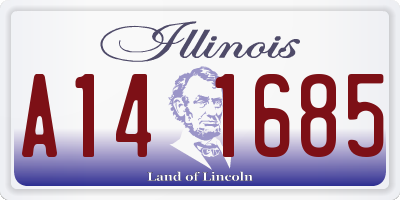 IL license plate A141685