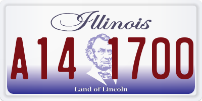 IL license plate A141700