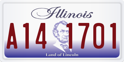IL license plate A141701