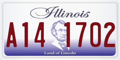 IL license plate A141702