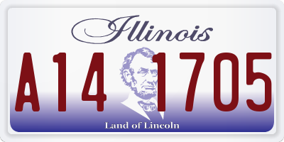 IL license plate A141705