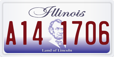 IL license plate A141706