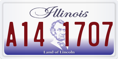 IL license plate A141707