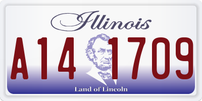 IL license plate A141709