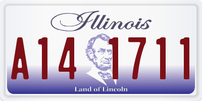 IL license plate A141711