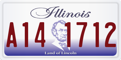 IL license plate A141712
