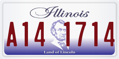 IL license plate A141714