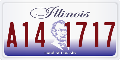 IL license plate A141717