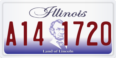IL license plate A141720