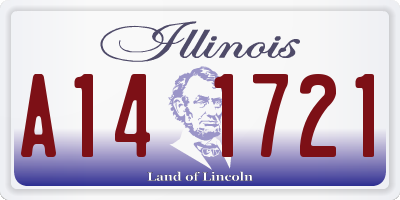IL license plate A141721