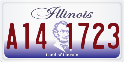 IL license plate A141723