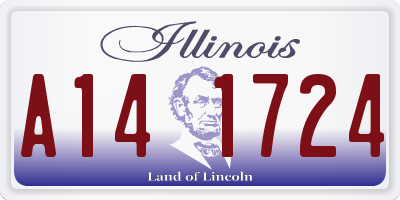 IL license plate A141724