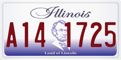 IL license plate A141725