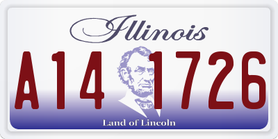 IL license plate A141726