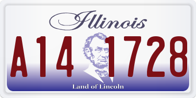 IL license plate A141728