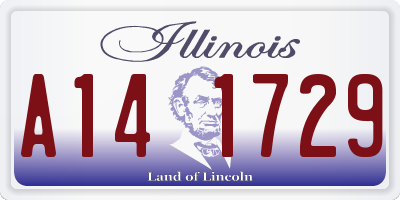IL license plate A141729