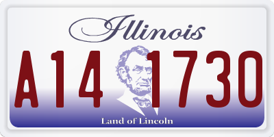 IL license plate A141730