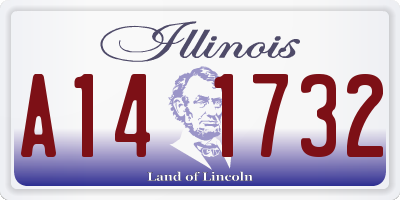 IL license plate A141732