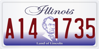 IL license plate A141735