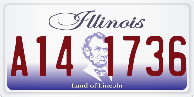 IL license plate A141736
