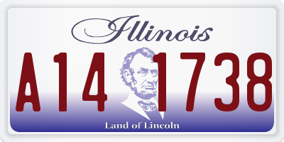 IL license plate A141738