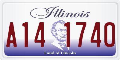 IL license plate A141740