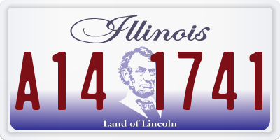 IL license plate A141741