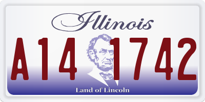 IL license plate A141742