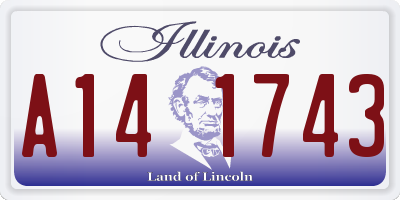 IL license plate A141743