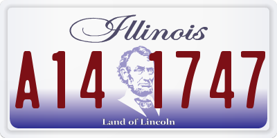 IL license plate A141747