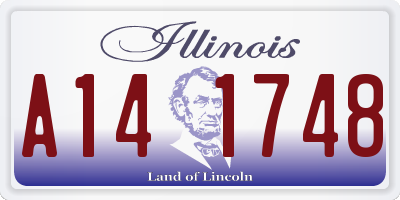 IL license plate A141748